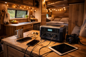 consumo eléctrico camper ejemplo cálculo Wh